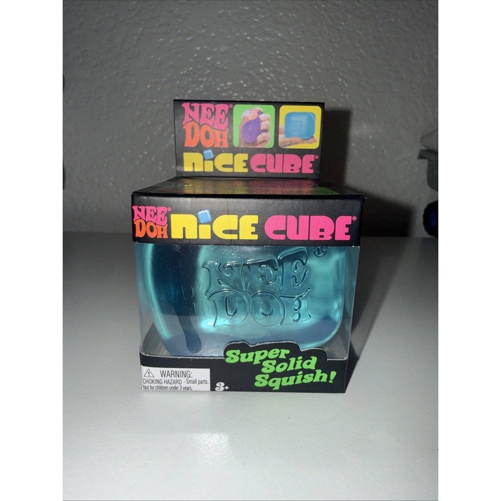 NeeDoh NICE CUBE Blue - NEW In BOX - TikTok - VIRAL - Nee Doh! LOOK!